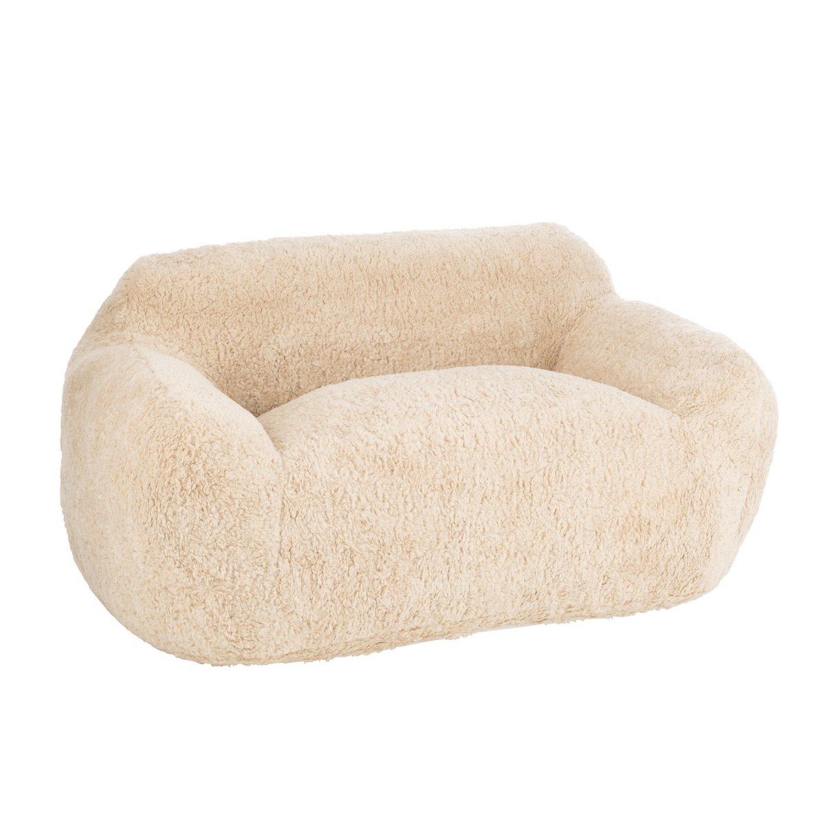 Canapé Shearl J-Line en polyester crème, vue de face