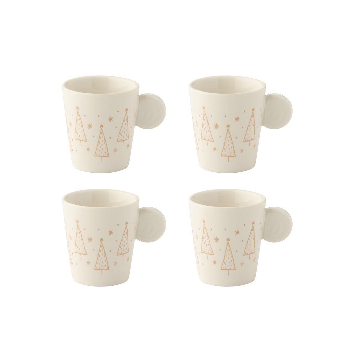 Ensemble de 4 tasses J-Line - design contemporain pour vos boissons