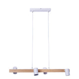 4 pendentif "Frida" blanc, lampe suspendue, métal, blanc, gu10, pendant lampe pour salle à manger, salon, couloir ou bureau, 80 cm de long