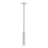 Suspension Paris en métal argenté, vue de face avec design élégant