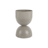 Pot de fleurs Tonar moyen en métal gris, design réversible