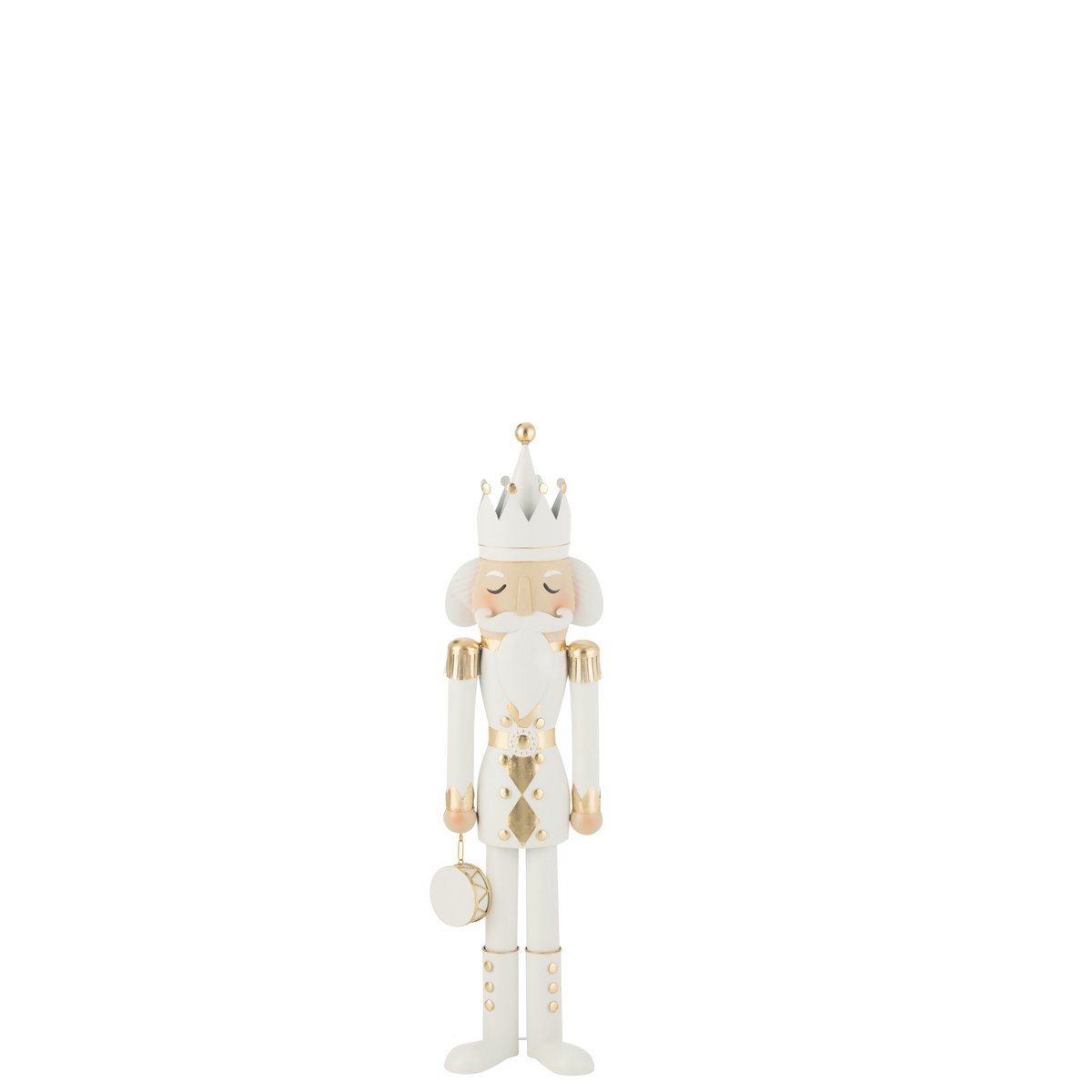 Casse-Noisette Fer Doré/Blanc J-Line - mise en scène festive