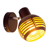 1er mur et plafond, tache "casco" en métal en noir et or, avec socket e27, 23 x 12 x 14 cm. Éclairage élégant pour le salon, la salle à manger ou la cuisine.