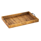 Plateau en bois plateau de service xxl 57x39cm plateau de décoration en bois comprimé en bois massif massif