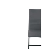 Chaises cantilever en simili cuir noir