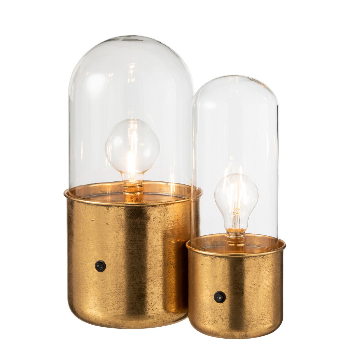 Lampe J-Line sur une table de salon, ambiance vintage