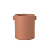 Pot de fleur J-Line à anses effet pierre - céramique - pêche - Ø 14 cm