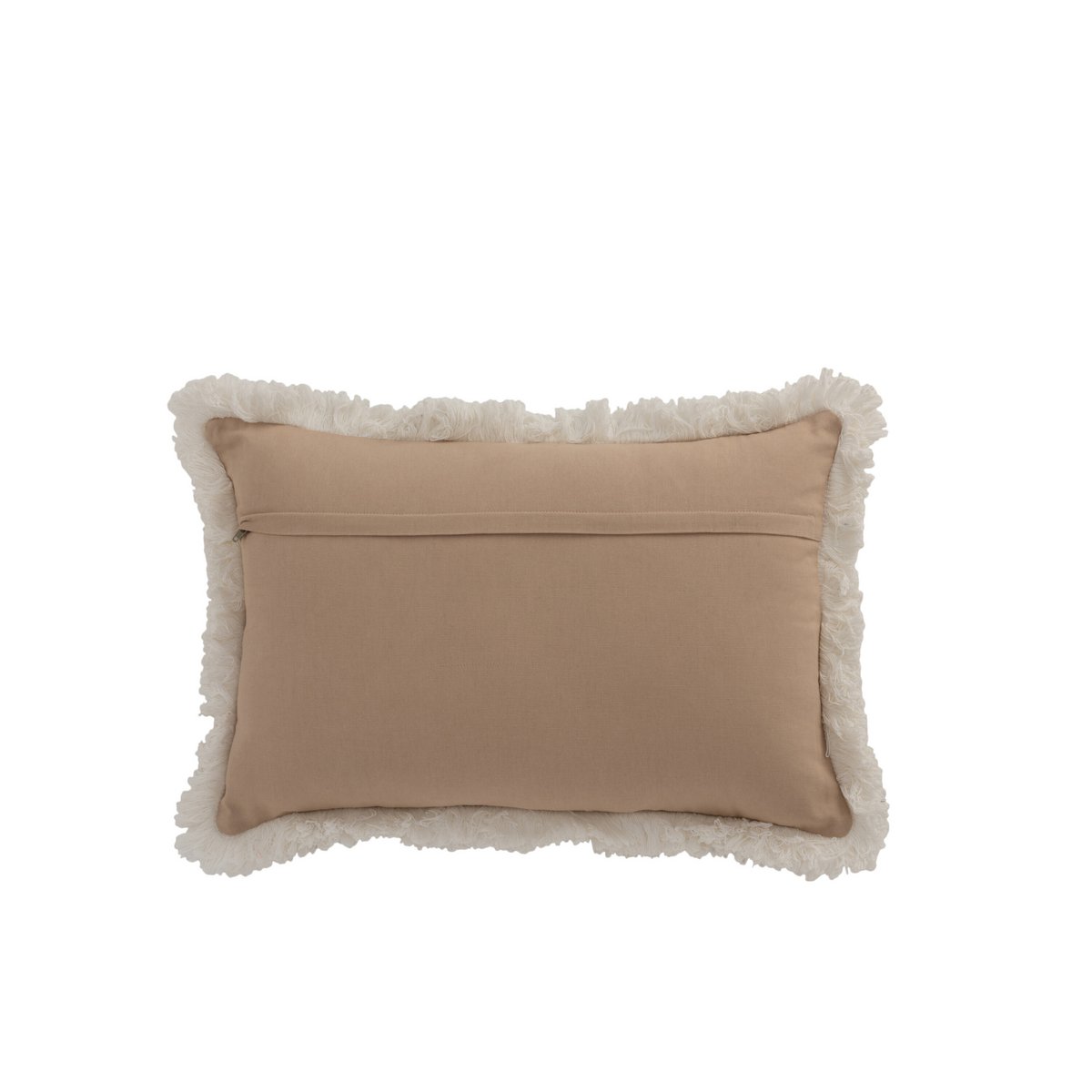 Coussin J-Line en jute naturel avec motif rectangulaire