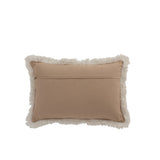 Coussin J-Line en jute naturel avec motif rectangulaire