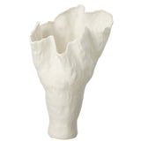 Vase Corolla Smal en céramique blanche, design moderne et épuré