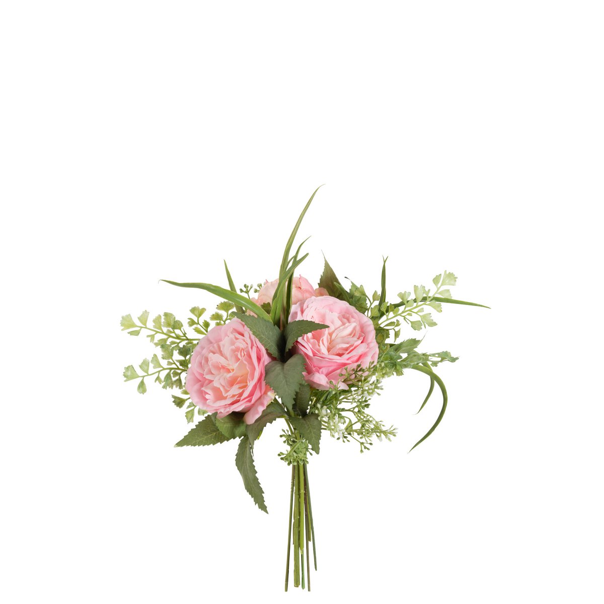 Bouquet Tulipes Fougère Rose Clair J-Line, élégance florale avec nuances de rose