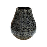 Vase en verre soufflé imitation marbre noir blanc beige