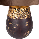 Lampe de table en céramique "Bronco", lampe de table, en céramique, beige / gris, avec socket e14, pour salle à manger, salon, couloir ou bureau, 39 cm de haut