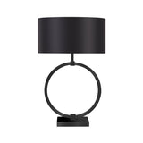 Lampe Annulaire Noir L - Design élégant avec abat-jour satiné noir