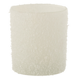 Photophore J-Line Snowy en verre blanc, vue de face
