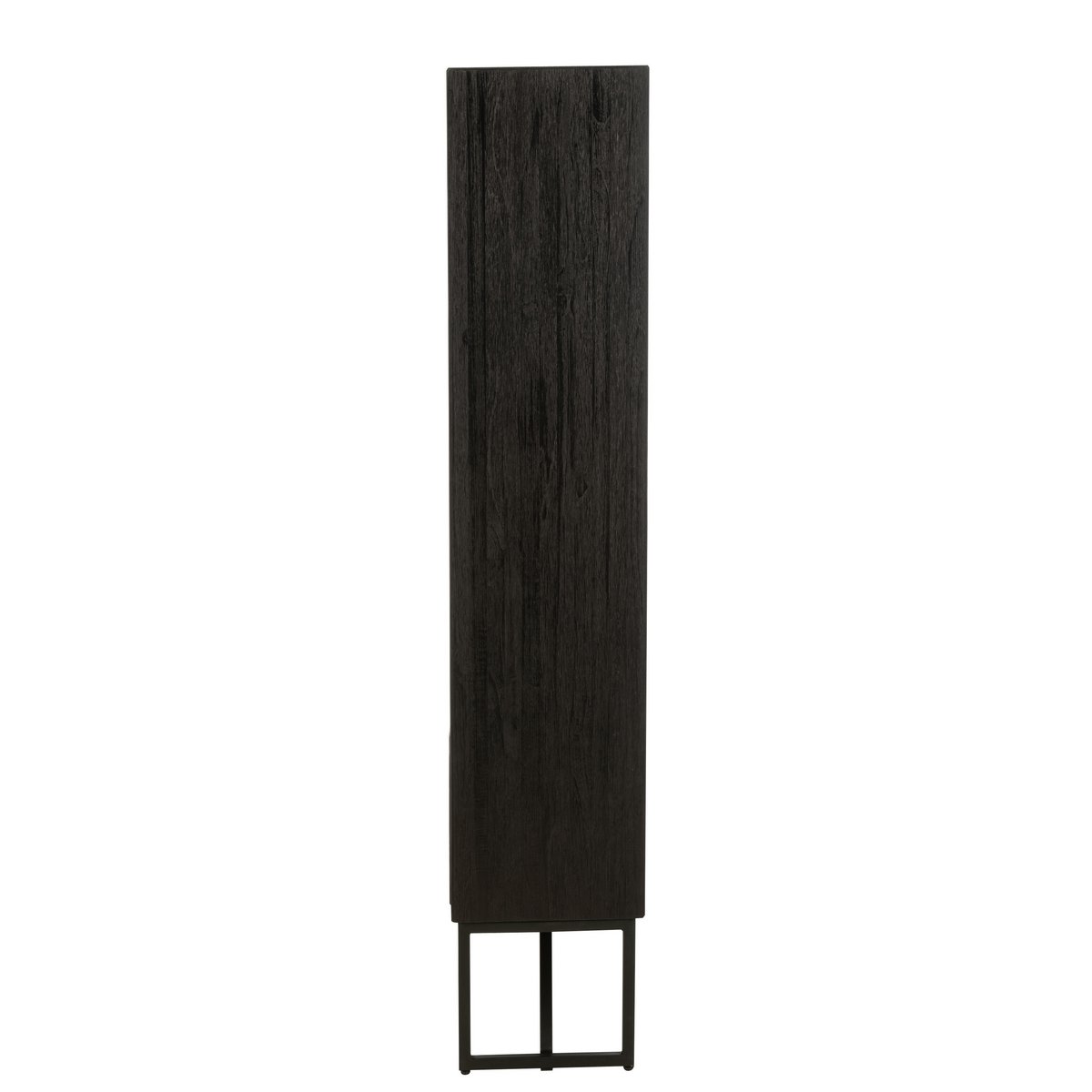 Détail des tiroirs de l'armoire J-Line en bois noir