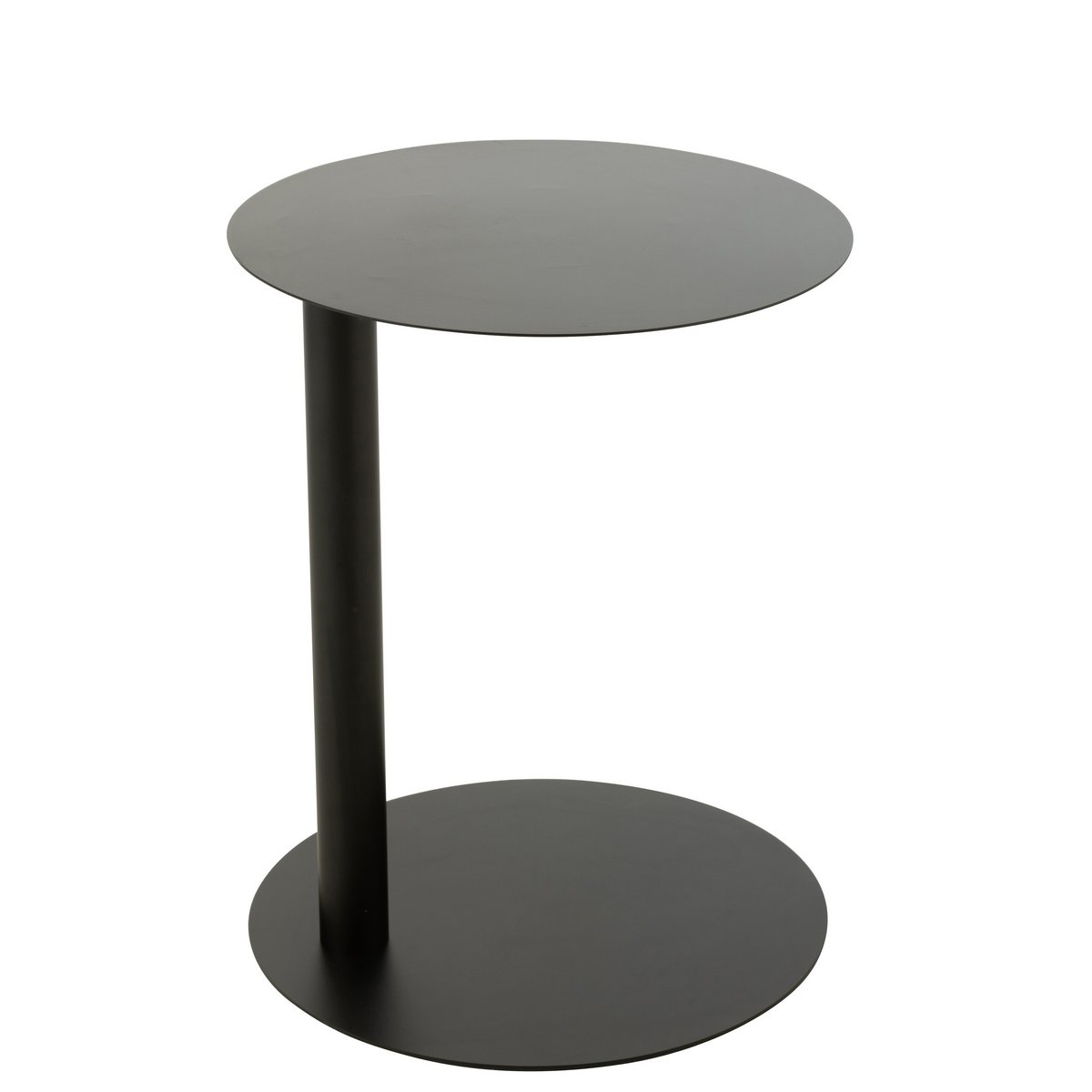 Table d'Appoint Ronde en Métal Noir - Ambiance salon