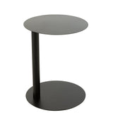 Table d'Appoint Ronde en Métal Noir - Ambiance salon