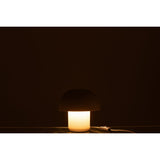 Détail de la lampe de table J-Line en métal beige