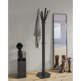 Gorillz Molto - Industriel - Porte-Manteau Sur Pied - 14 Patères - Noir - Métal