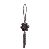 Suspension J-Line Pearl en plastique violet avec design contemporain et finition brillante.