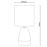 Lampe de table en céramict "Cremona" en céramique en brun / gris avec douille E14, lampe de table pour le salon 31 cm de haut