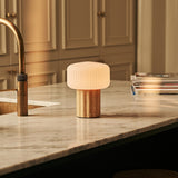 Lampe de table rechargeable marron clair Robin