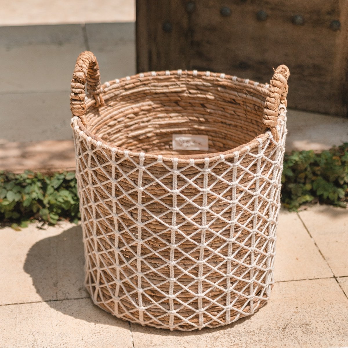 Panier à linge KERSO en fibre de banane, taille S, décoratif et pratique