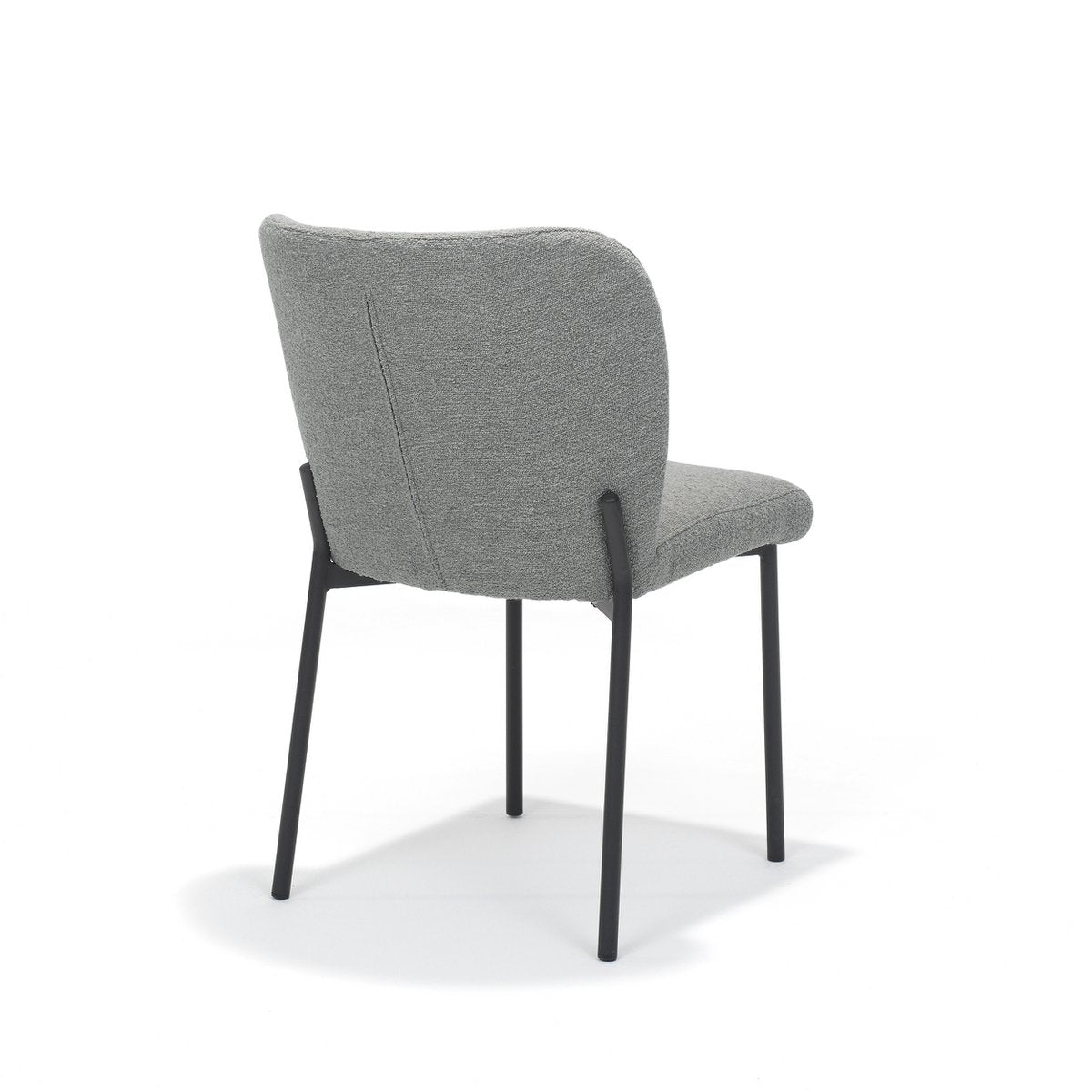 Ventura chaise tissu en peluche acier