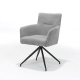 Joey Armchair tissu rétro Bliss Grey Frame noir