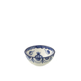 Bol J-Line Grenada en céramique, blanc et bleu, diamètre 14 cm