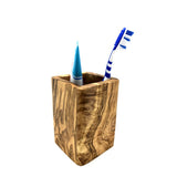 Tasse à brosse à dents SQUARE en bois d'olivier