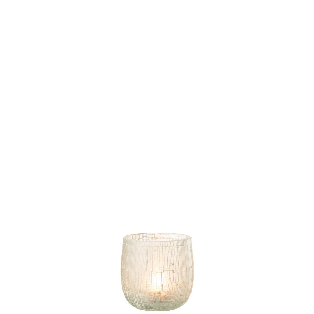 Lanterne J-Line Mosaic en verre gris clair - vue avant