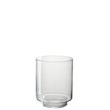 Lanterne J-Line Laura en verre transparent, petite taille, style rustique