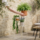 Support pour plantes Salvo Blanc cassé