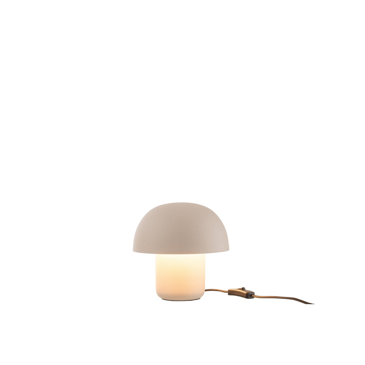Lampe de table J-Line en métal beige vue de face