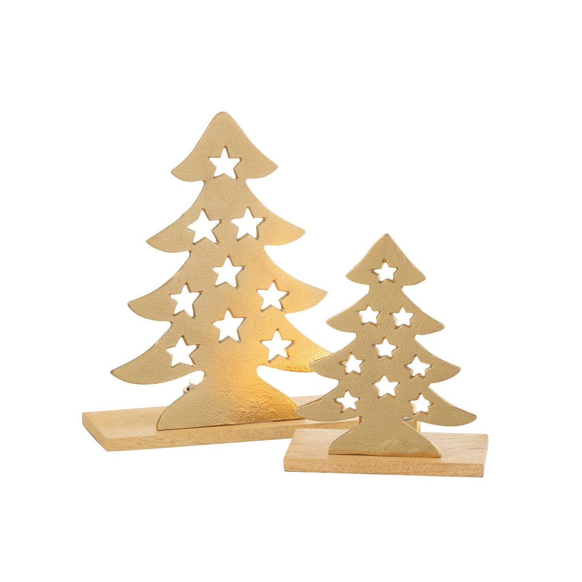 Bougeoir J-Line en aluminium et bois, vue latérale
