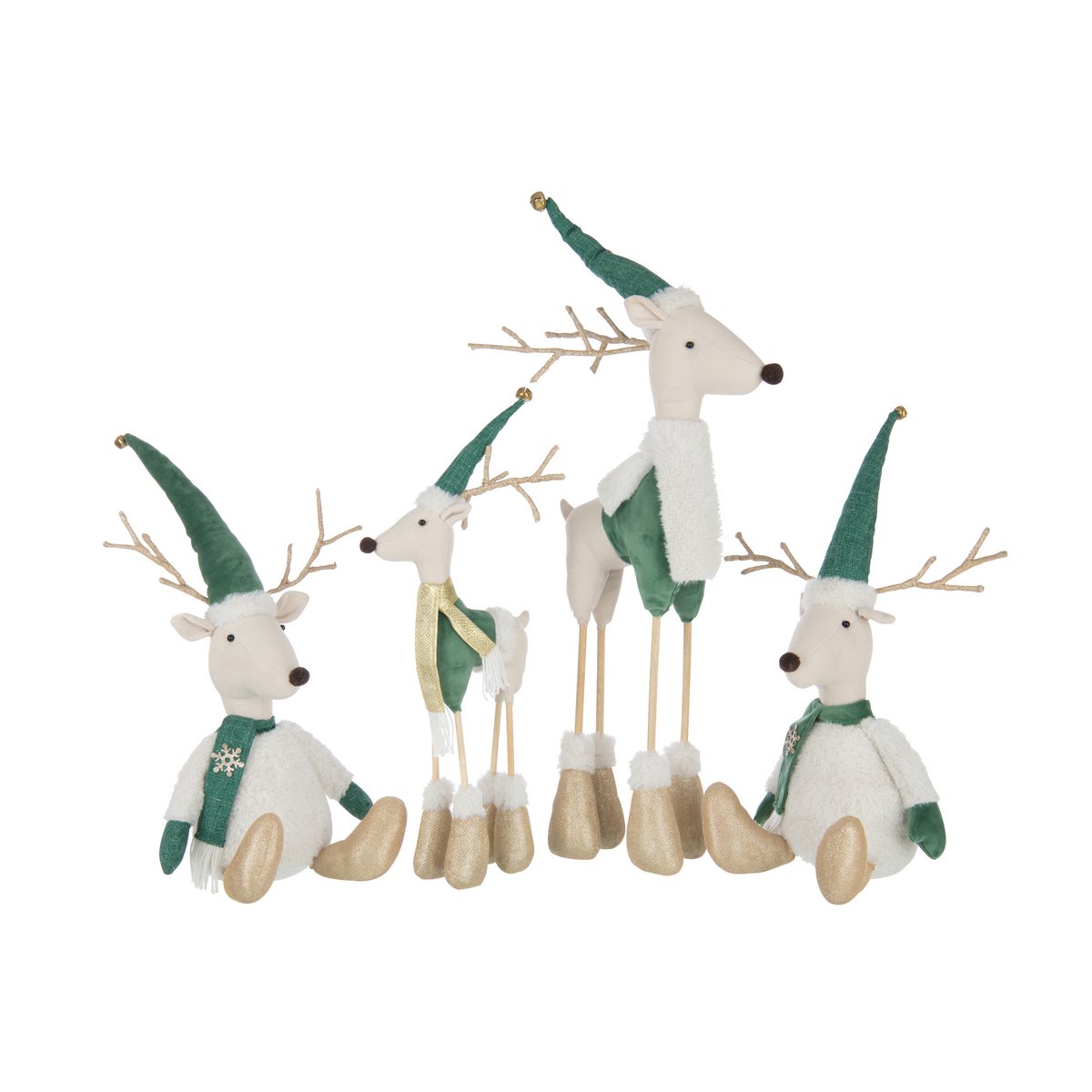 Figurine J-Line Renne debout en polyester, vue de face