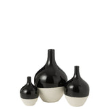 Détail du vase J-Line IVA, finition brillante en porcelaine