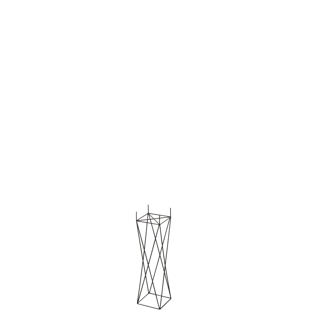 Support Croix Métal Noir - Élégant et moderne, 55 cm de haut