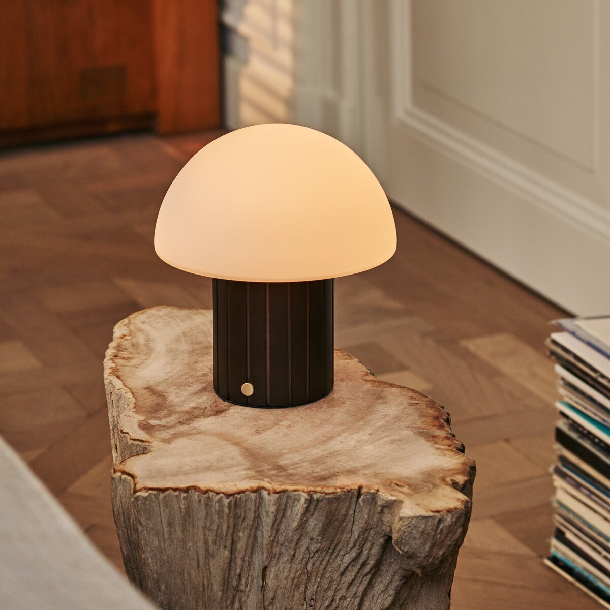 Lampe de table rechargeable Siebe marron foncé