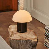 Lampe de table rechargeable Siebe marron foncé