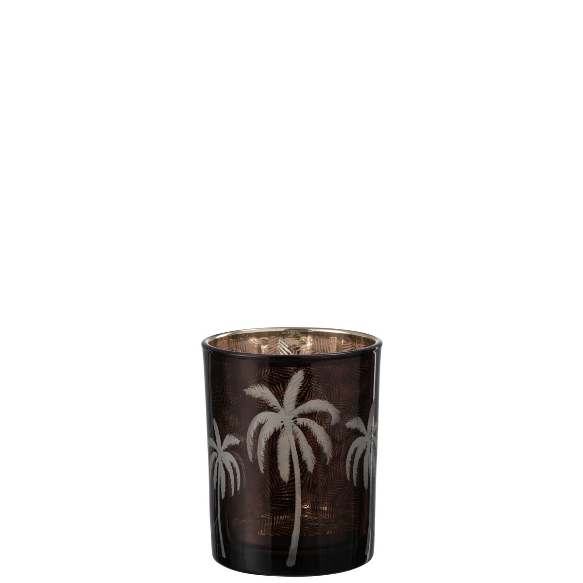 Lanterne J-Line Palmier, mise en scène dans un salon moderne
