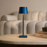 Lot de 8 lampes de table rechargeables bleues avec station de recharge
