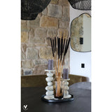 Détail du plateau Bariri noir, parfait pour la décoration intérieure.
