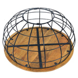 Table basse ronde durable Lexington ø 75 cm treillis métallique fil métallique table de salon en bois massif