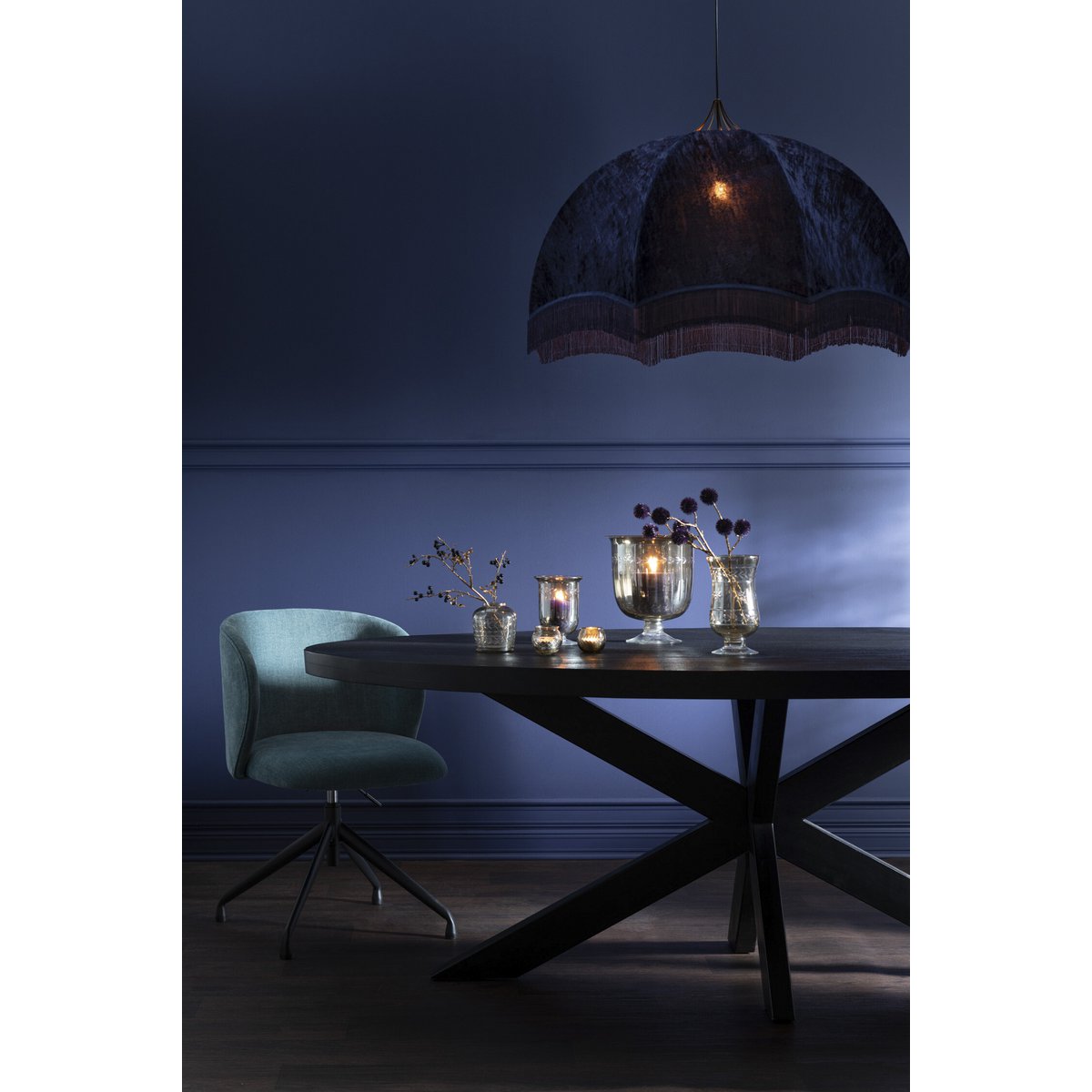 Bougeoir J-Line en verre fumé, design rond élégant