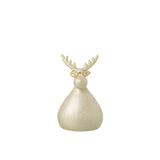 Figurine J-Line Renne en porcelaine dorée, design élégant et festif
