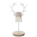 Cerf décoratif en polyrésine sur fond neutre
