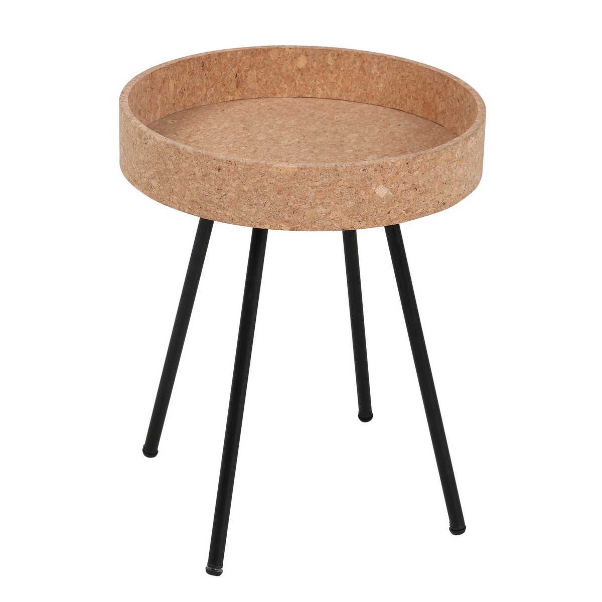 Table d'appoint en bois et métal, détail du cadre en métal